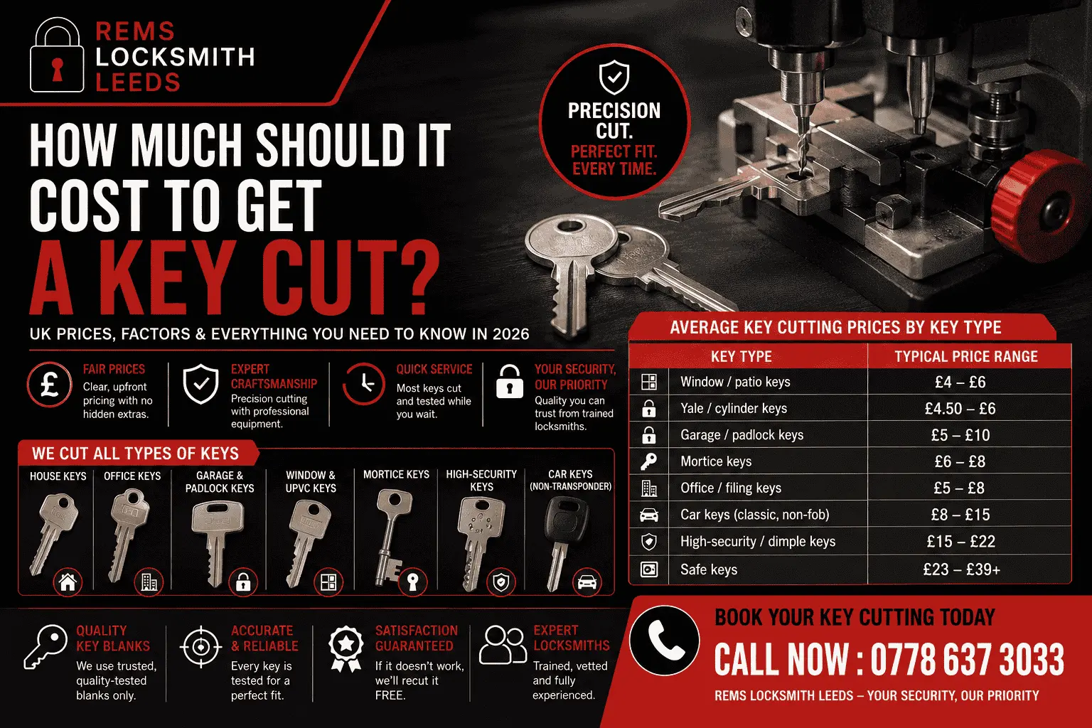How Much to Get a Key Cut?